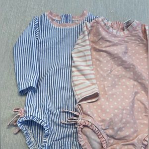 Ruffle Butts Long Sleeve Swimming suits - Lot of 2
